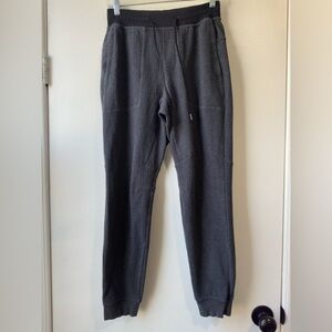 Lululemon Men's At Ease Joggers Charcoal Jogger Gray Pull On Drawstring Pants S